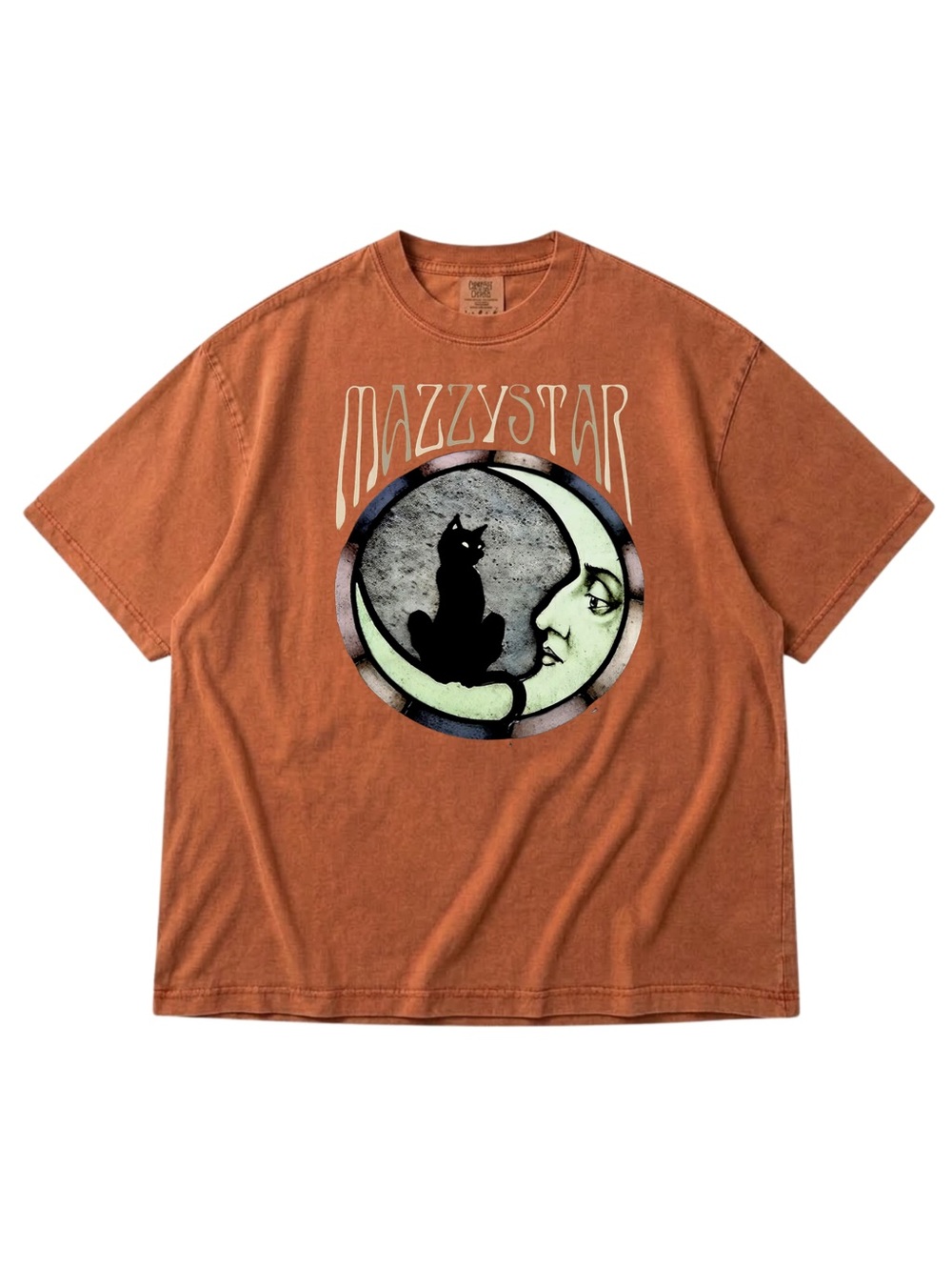 Comfort Colors Yam Graphic Cat & Moon Short Sleeve Tee